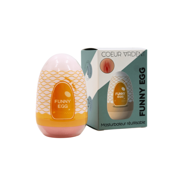 Gaine Masturbatrice Réutilisable FUNNY EGG – Design Réaliste Vagin lèvres moyennes